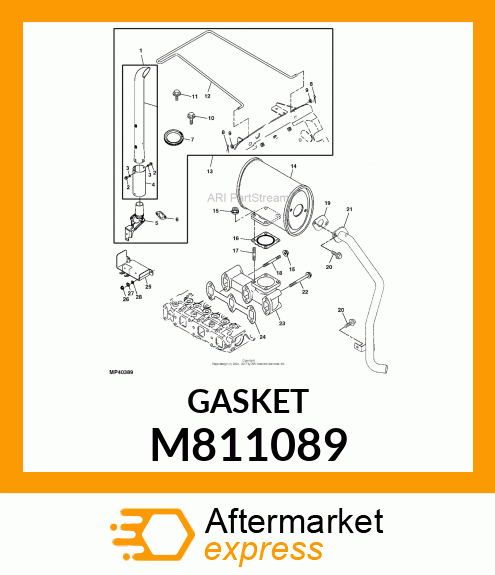 GASKET, SILENCER M811089