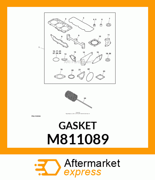 GASKET, SILENCER M811089