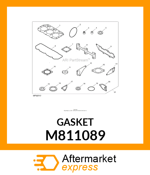 GASKET, SILENCER M811089