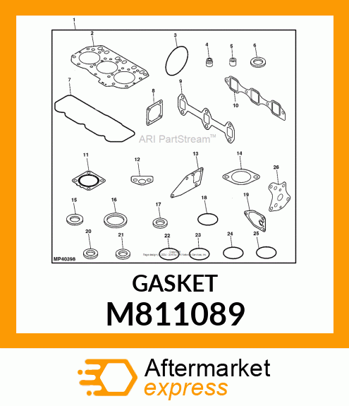 GASKET, SILENCER M811089