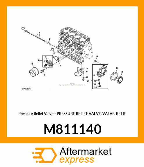 Pressure Relief Valve - PRESSURE RELIEF VALVE, VALVE, RELIE M811140