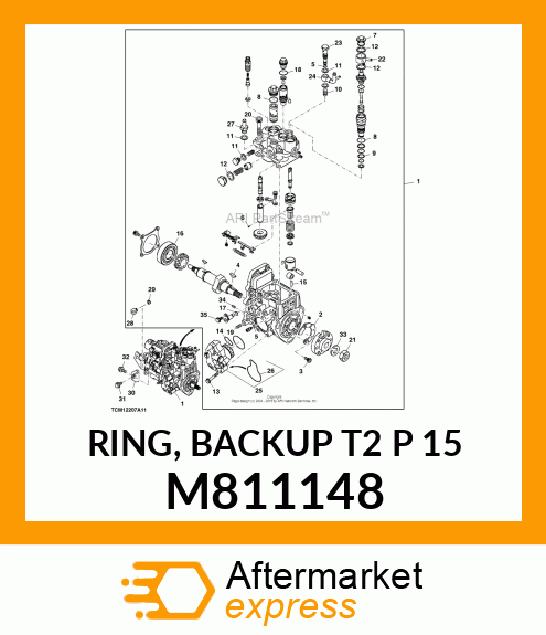 RING, BACKUP T2 P 15 M811148