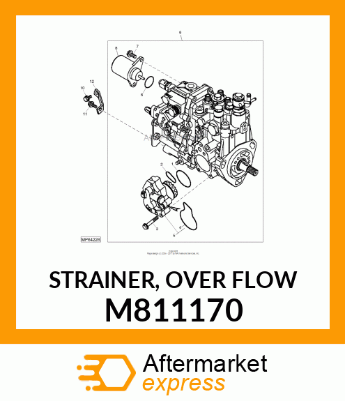 STRAINER, OVER FLOW M811170