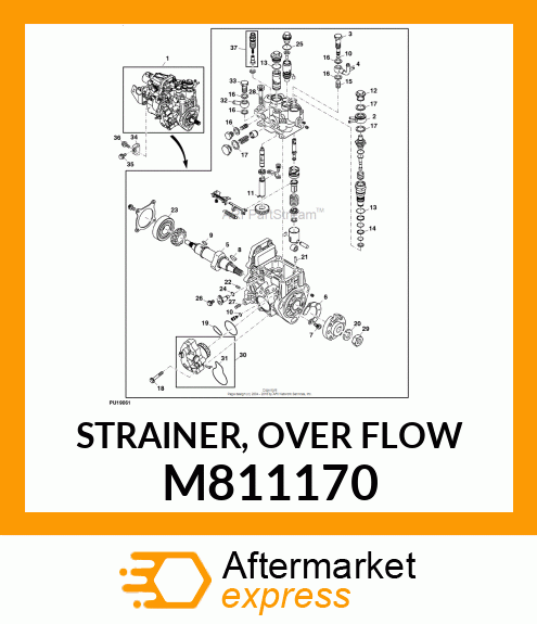 STRAINER, OVER FLOW M811170