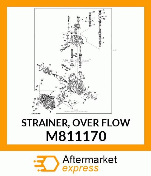 STRAINER, OVER FLOW M811170