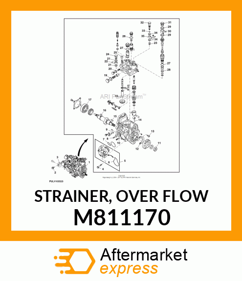 STRAINER, OVER FLOW M811170