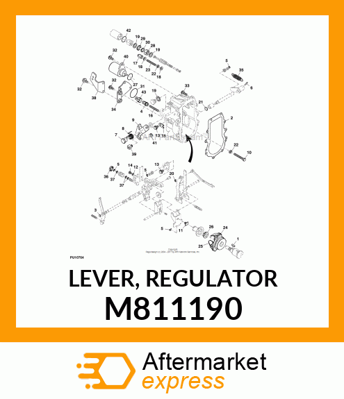 LEVER, REGULATOR M811190