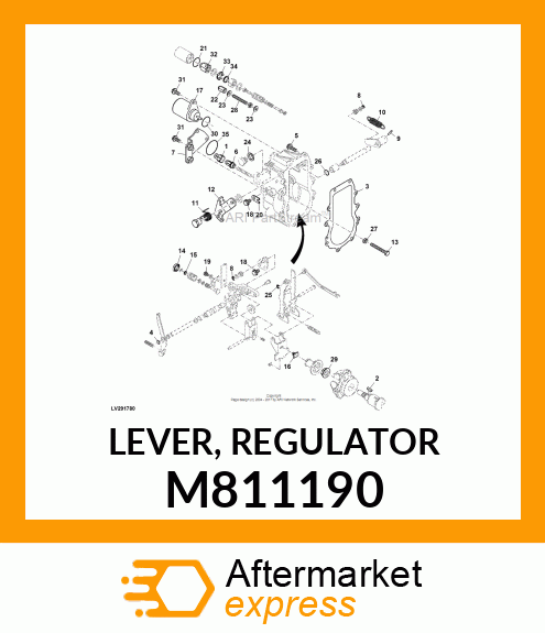 LEVER, REGULATOR M811190