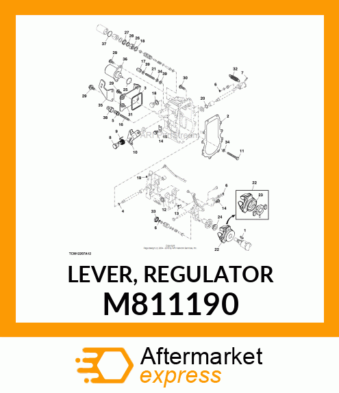 LEVER, REGULATOR M811190