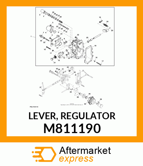 LEVER, REGULATOR M811190