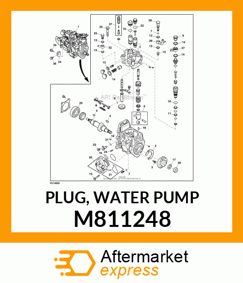 PLUG, WATER PUMP M811248