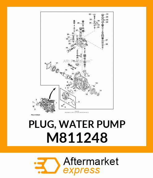 PLUG, WATER PUMP M811248