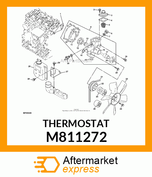 THERMOSTAT,(82 DEG. C.)180 DEG. M811272