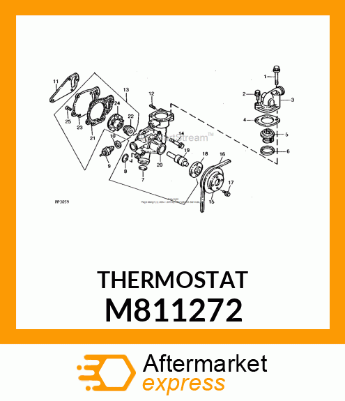 THERMOSTAT,(82 DEG. C.)180 DEG. M811272