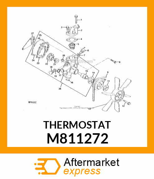 THERMOSTAT,(82 DEG. C.)180 DEG. M811272