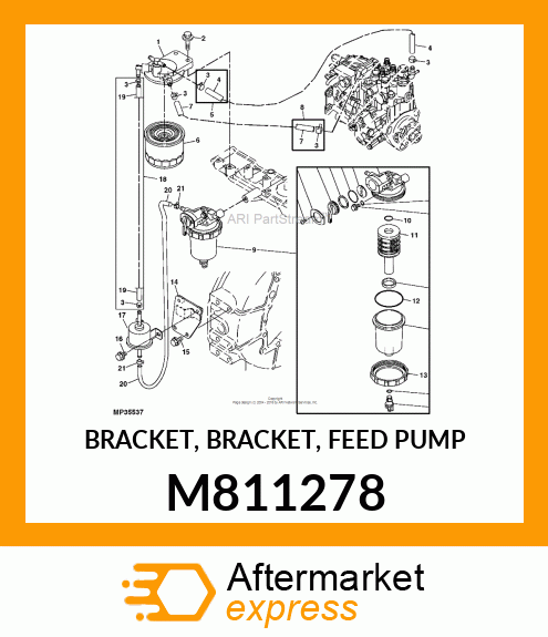 BRACKET, BRACKET, FEED PUMP M811278