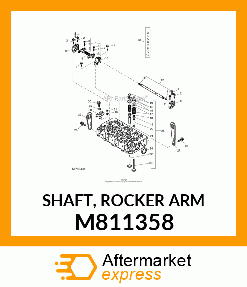 SHAFT, ROCKER ARM M811358