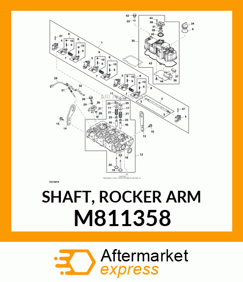 SHAFT, ROCKER ARM M811358