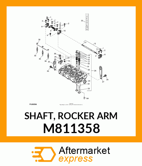 SHAFT, ROCKER ARM M811358