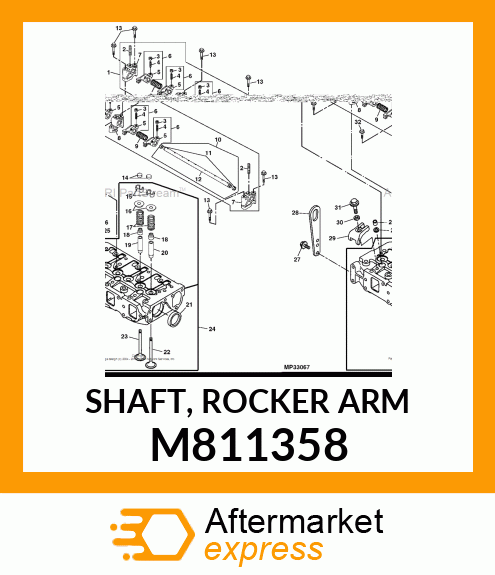 SHAFT, ROCKER ARM M811358