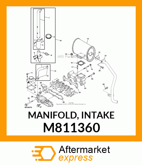 MANIFOLD, INTAKE M811360