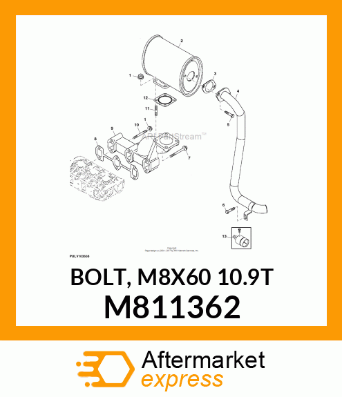 BOLT, M8X60 10.9T M811362