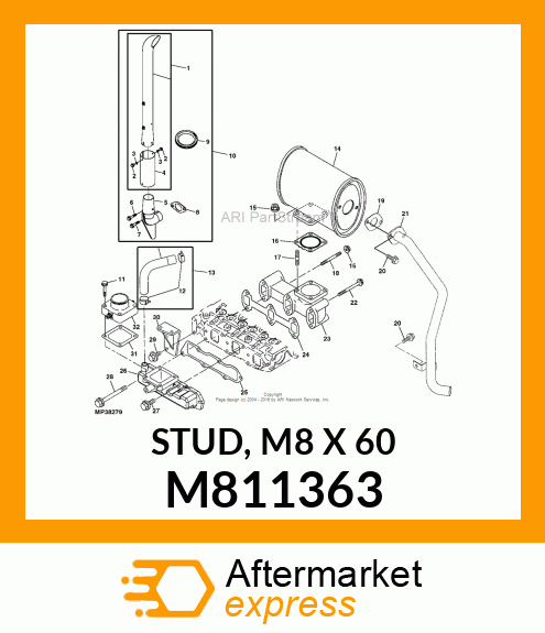 STUD, M8 X 60 M811363