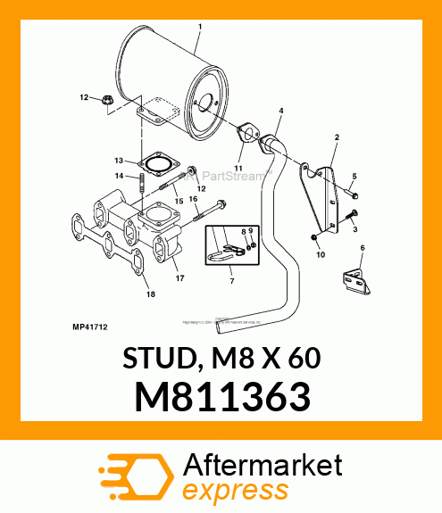 STUD, M8 X 60 M811363