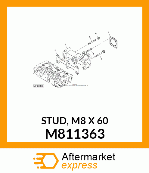 STUD, M8 X 60 M811363