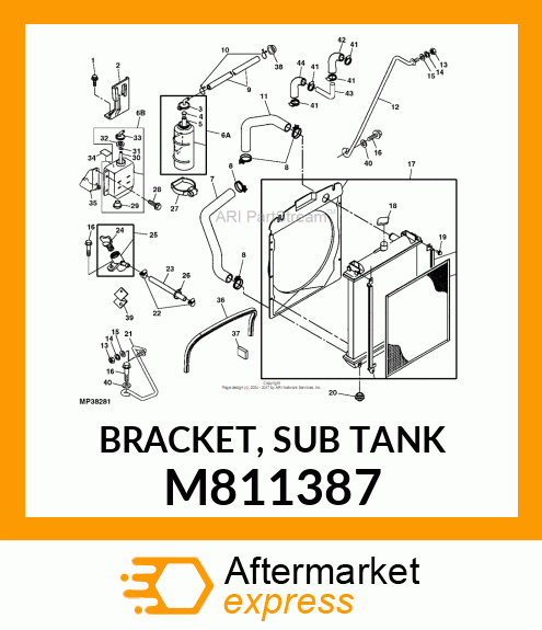 BRACKET, SUB TANK M811387