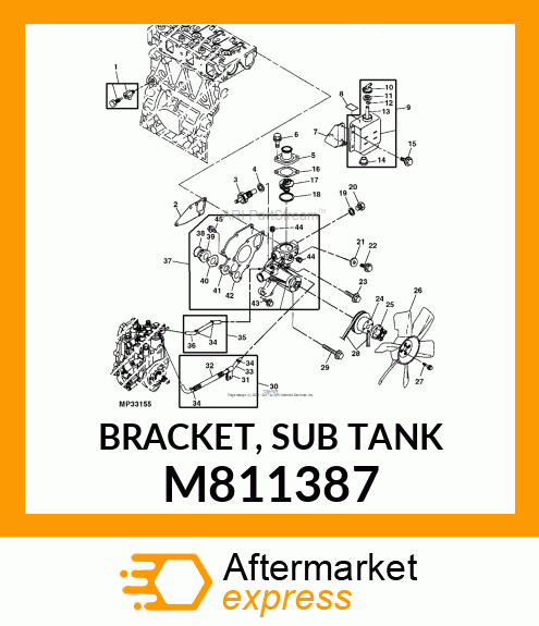 BRACKET, SUB TANK M811387