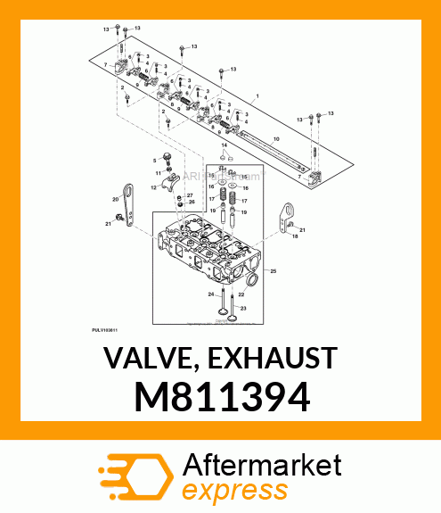 VALVE, EXHAUST M811394