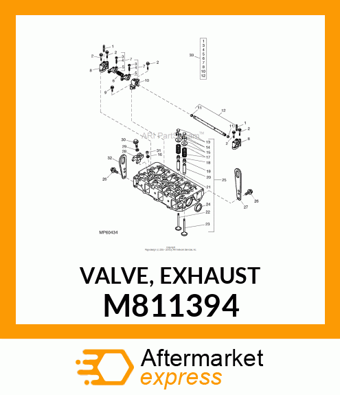 VALVE, EXHAUST M811394