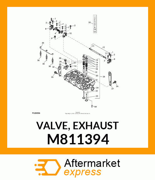 VALVE, EXHAUST M811394