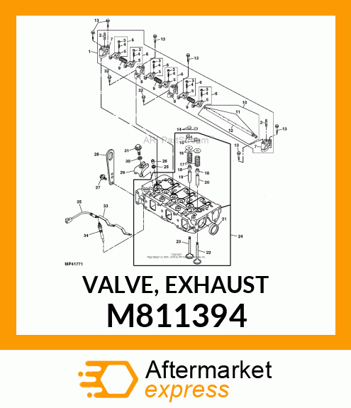 VALVE, EXHAUST M811394