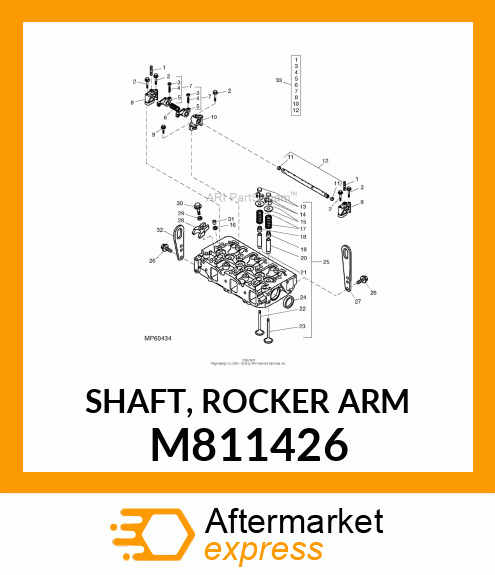 SHAFT, ROCKER ARM M811426