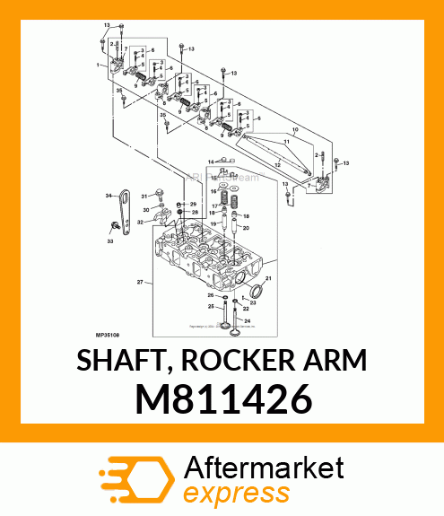 SHAFT, ROCKER ARM M811426