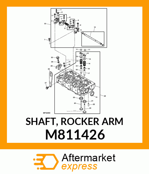 SHAFT, ROCKER ARM M811426