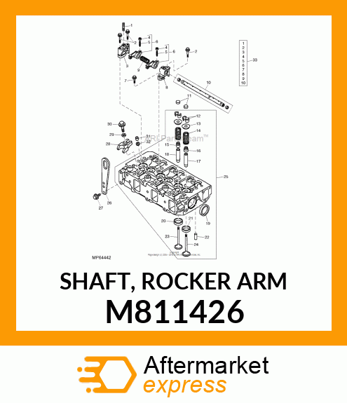 SHAFT, ROCKER ARM M811426