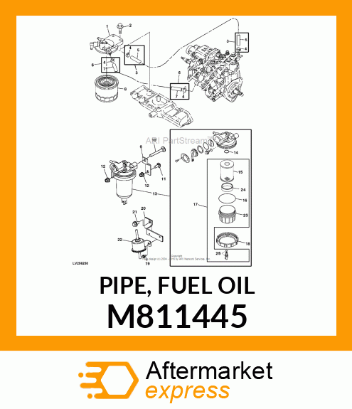 PIPE, FUEL OIL M811445