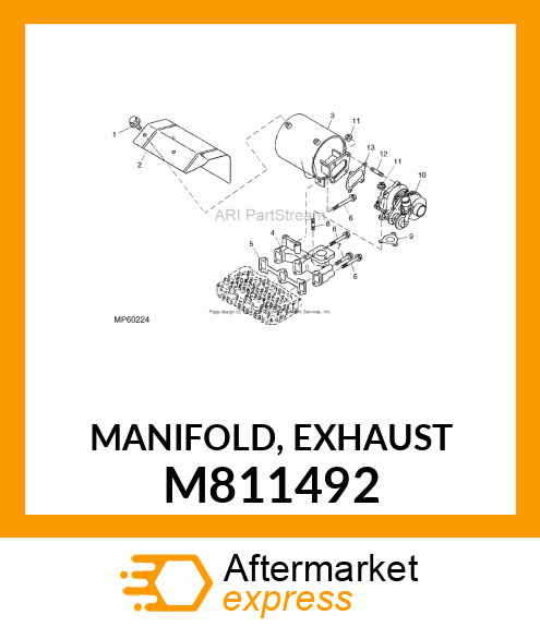 MANIFOLD, EXHAUST M811492