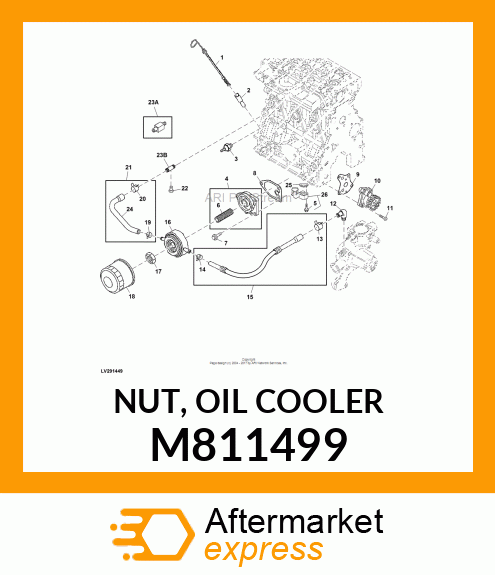 NUT, OIL COOLER M811499