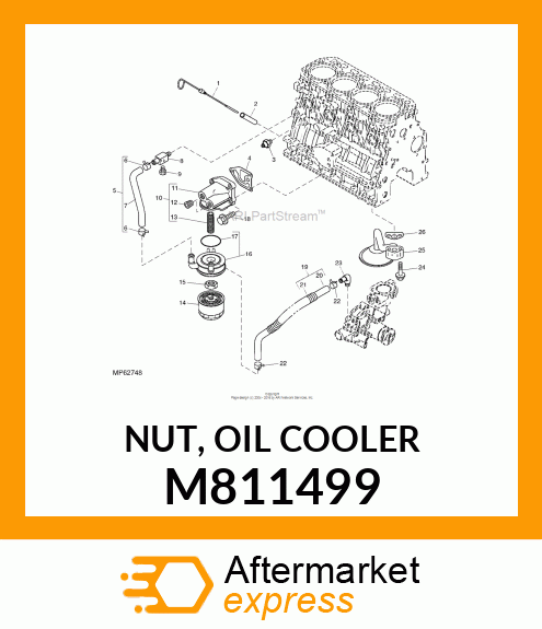 NUT, OIL COOLER M811499