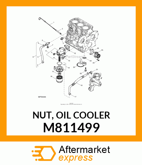 NUT, OIL COOLER M811499