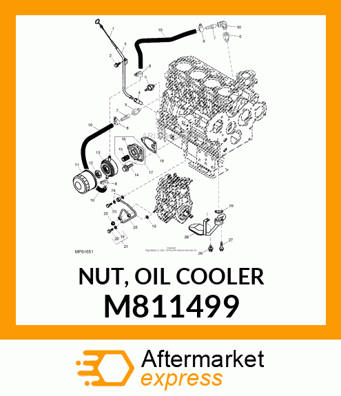 NUT, OIL COOLER M811499