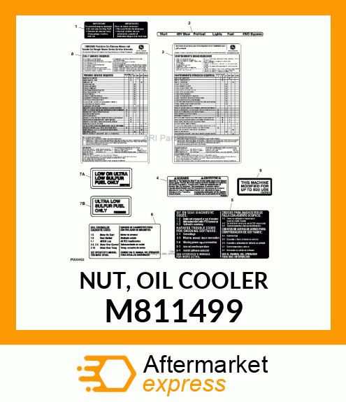 NUT, OIL COOLER M811499