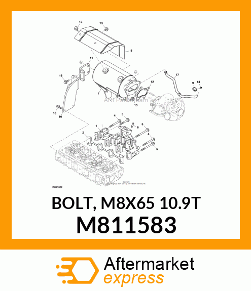 BOLT, M8X65 10.9T M811583