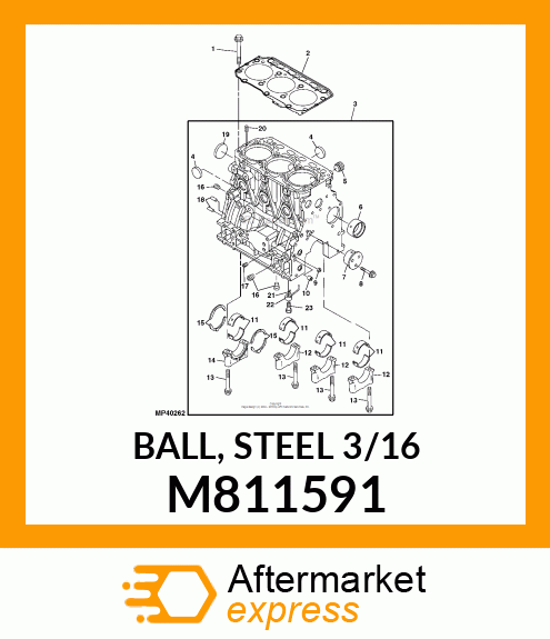 BALL, STEEL 3/16 M811591