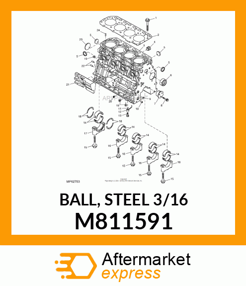 BALL, STEEL 3/16 M811591