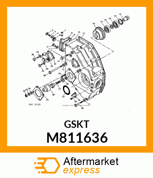 GASKET, GEAR CASE SIDE COVER M811636